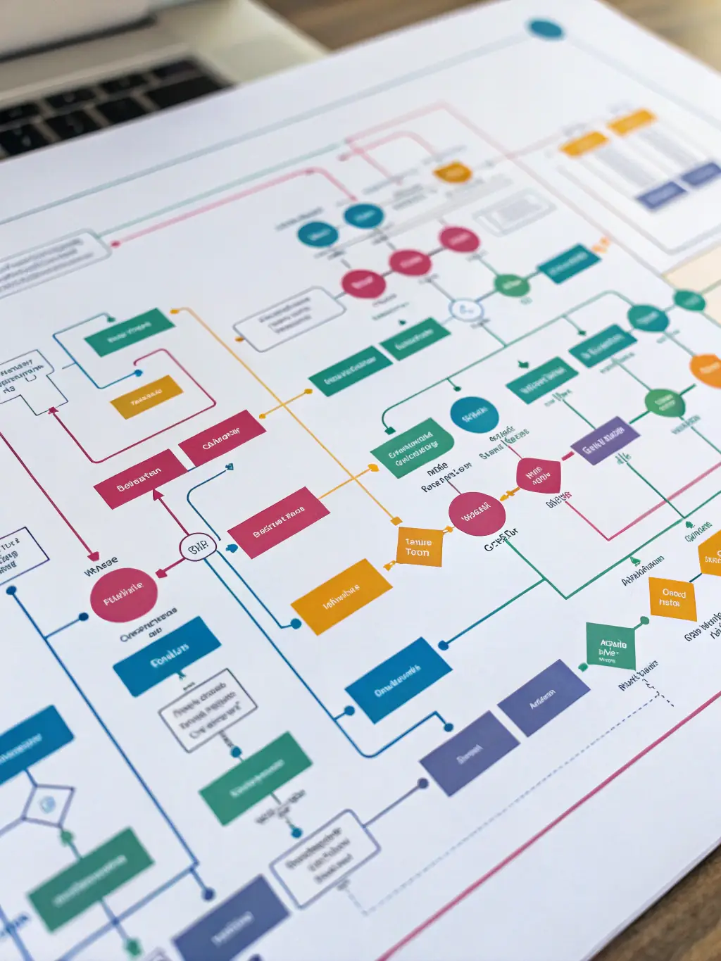 A focused image of a database schema diagram, symbolizing a database management course offered by StockMan Company.